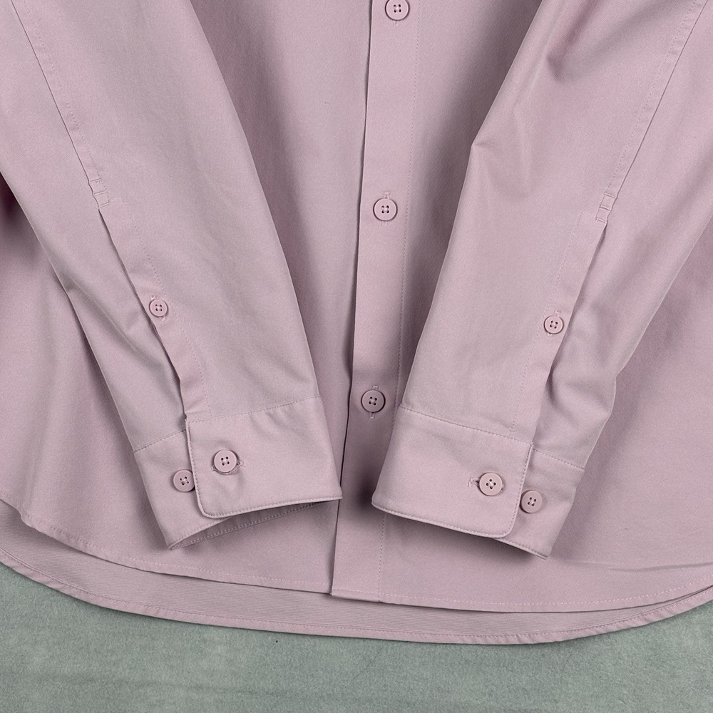 Lululemon Airing Easy Shirt Men’s Large Pink Long Sleeve Casual Preppy Stretch - Picture 4 of 9